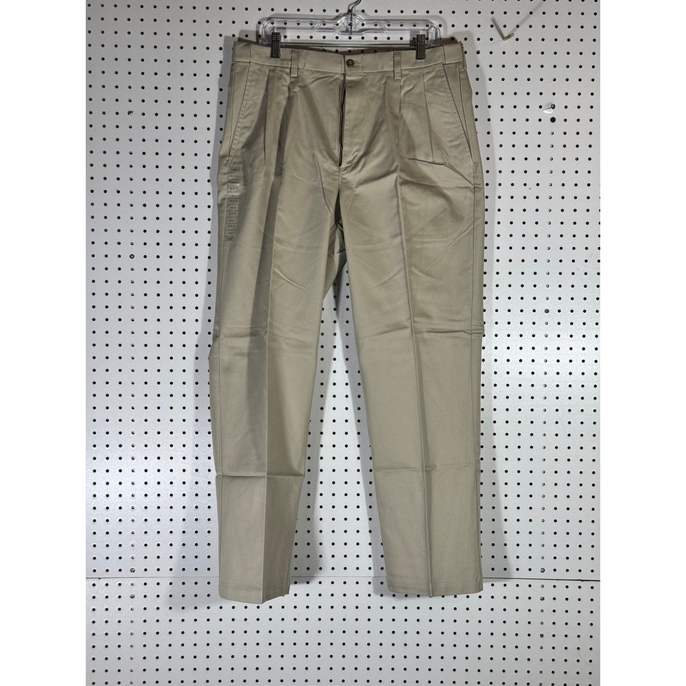 Vintage Haggar Black Label Khaki Pleated Chinos Mens 36x32 Comfort Fit Y2K NWT